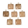 Dyed Natural White Jade Faceted Pendants G-T139-95E-1