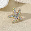 Alloy with Rhinestone Cuff Open Rings for Women JG5822-1-1