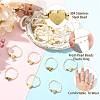 Natural Freshwater Pearl & 304 Stainless Steel Bead Finger Rings RJEW-FS00001-03-2