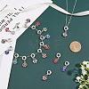 28Pcs 7 Colors Alloy Rhinestone European Dangle Charms FIND-CA0006-83-4