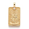Brass Micro Pave Clear Cubic Zirconia Pendants ZIRC-Z004-01U-1