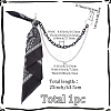 1Pc Alloy Curb Chain & Plastic Paperclip Chain Double Layer Chains for Pants AJEW-BM0001-26-2