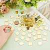   100Pcs Gold Acrylic Mirror Wall Stickers AJEW-PH0004-90C-3