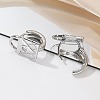 Brass & Glass Hoop Earrings EJEW-Q014-12P-5