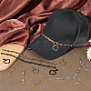 16Pcs Heart Zinc Alloy Hat Chian and Pendant Decorations HJEW-PH02429-4