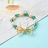 Imitate Austrian Crystal Bicone Glass Beaded Finger Rings RJEW-TA00003-02-5