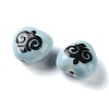 Printed Handmade Porcelain Beads FIND-H023-02G-2