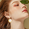 10Pcs Oval Brass Earring Hooks KK-BBC0028-97-5