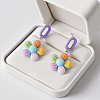 Acrylic Stud Dangle Earrings WG8B58E-01-3