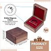 Black Walnut Wood Badge Magnetic Display Cases CON-WH0095-240A-1-2