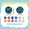 48Pcs 12 Colors UV Plating Resin Beads RESI-FG0001-15-2