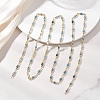 Natural Indian Agate Beaded Round Link Chains AJEW-JB01533-04-1