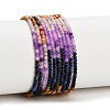 Gradient Color Natural Dyed Lapis Lazuli & Fossil Coral & Dyed White Jade Beads Strands GG-CBA1668-A08-2mm-2