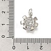 Rack Plating Brass Micro Pave Clear Cubic Zirconia Pendant KK-H485-14P-3