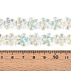 Transparency Electroplate Glass Beads Strands GLAA-T023-38A-08-4