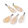 Natural Yellow Hematoid Quartz Pendants G-N360-08P-01-1