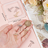 12Pcs 2 Colors Alloy Micro Pave Cubic Zirconia Pendants FIND-BBC0003-41-3