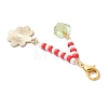 3Pcs Flower Alloy Enamel Pendant Decorations HJEW-MZ00337-6