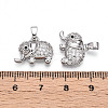 Brass Micro Pave Cubic Zirconia Pendants KK-T070-64P-3