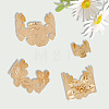 3 Styles Alloy Flower Cuff Bangles & Ring Sets for Women SJEW-CY0001-01-7