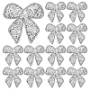 15Pcs Rhinestone Embroider Self-adhesion Thread Iron on/Sew On Patches PATC-ME0001-41A-1