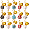 SUNNYCLUE 6 Sets Ladybird Alloy Enamel Pendants Decoraiton HJEW-SC0001-48-1