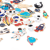 Craftdady 36Pcs 18 Styles Baking Painted Alloy Pendants FIND-CD0001-02-22