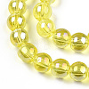 Electroplate Transparent Glass Beads Strands GLAA-T032-T6mm-AB12-2