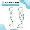 3 Pairs 3 Colors 304 Stainless Steel Spiral Dangle Earrings for Women EJEW-AN0003-02-7