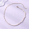 Brass Paperclip Chain with Natural Cultured Freshwater PearPotato Beaded Necklaces NJEW-JN05945-1