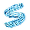 Anti-Tarnish Electroplate Glass Beads Strands EGLA-ZX010-8mm-15-3