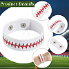 20Pcs 2 Styles Leather Wide Cord Bracelet with Snap Button for Men Women GUQI-CL0001-02B-6