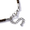 Polyester Cord Braided Bracelet Makings MAK-Z003-01P-30-3