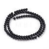 Round Natural Black Onyx Beads Strands G-S119-4mm-2