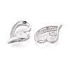 925 Sterling Silver Micro Pave Clear Cubic Zirconia Pendants STER-T008-81B-P-2
