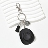 Plastic & Alloy & Faux Suede Tassel Pendant Keychains KEYC-YW00304-03-1