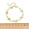 4Pcs 304 Stainless Steel & Shell Pearl Link Chains Bracelets for Women BJEW-JB13815-5