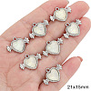 Platinum Alloy Resin Rhinestone Pendants PW-WGBD34C-01-1