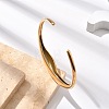 304 Stainless Steel Cuff Bangles for Women BJEW-B108-06G-3