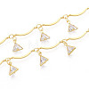 Brass Glass Scalloped Bar Chains CHC-T018-10G-1