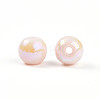 Electroplate Pearlized Glass Pearl Beads EGLA-T021-14A-01-2