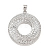 Brass Micro Pave Cubic Zirconia Pendants KK-K418-02P-1