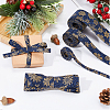 6M 3 Styles Christmas Double Face Printed Polyester Ribbons OCOR-FH0001-26B-6