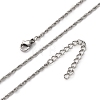 1.5MM 304 Stainless Steel Rope Chain Necklaces NJEW-T016-23P-4