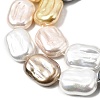 Electroplated Glass Shell Pearl Beads Strands BSHE-B009-F01-01-3