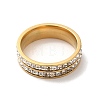 PVD Vacuum Plating 304 Stainless Steel Finger Ring with Cubic Zirconia RJEW-Z029-01G-2