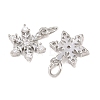 Brass Micro Pave Cubic Zirconia Pendants KK-B167-15P-2