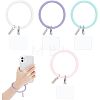 8Pcs 4 Colors Silicone Loop Phone Lanyard KEYC-CA0001-24-1