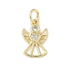 Brass Micro Pave Cubic Zirconia Charms ZIRC-I356-40G-1