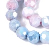 Anti-Tarnish Electroplate Glass Beads Strands EGLA-ZX010-8mm-07-5
